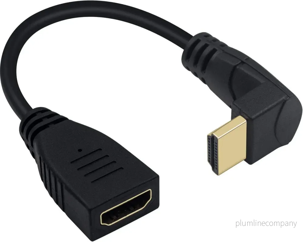 NÖRDIC vinklad HDMI adapter 8K60Hz 4k120Hz 48Gbps hane till hona HDMI2.1 15cm NÖRDIC vinklad HDMI adapter 8K60Hz 4k120Hz 48Gbps hane till hona HDMI2.1 15cm