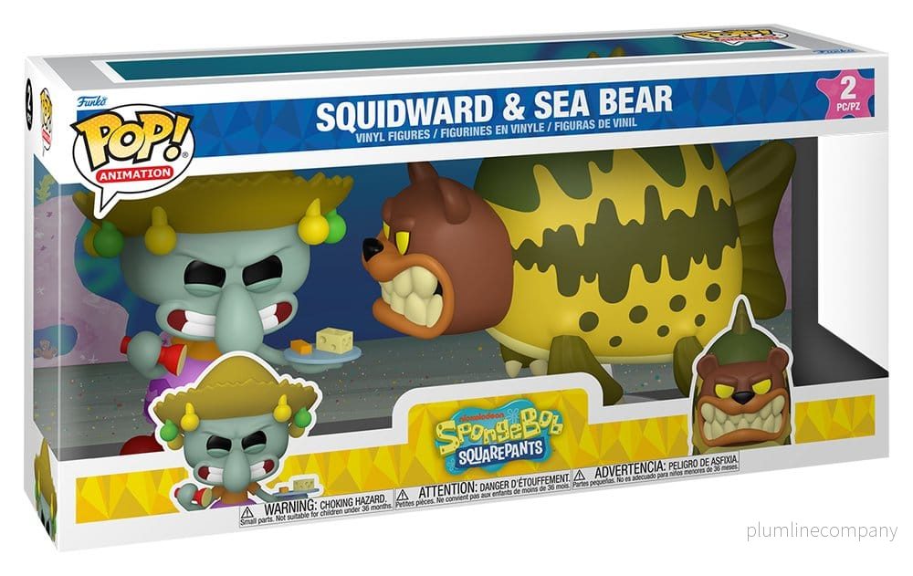 Svampbob POP! Animation Figur Squidward & Sea Bear 9 cm - Bild 3