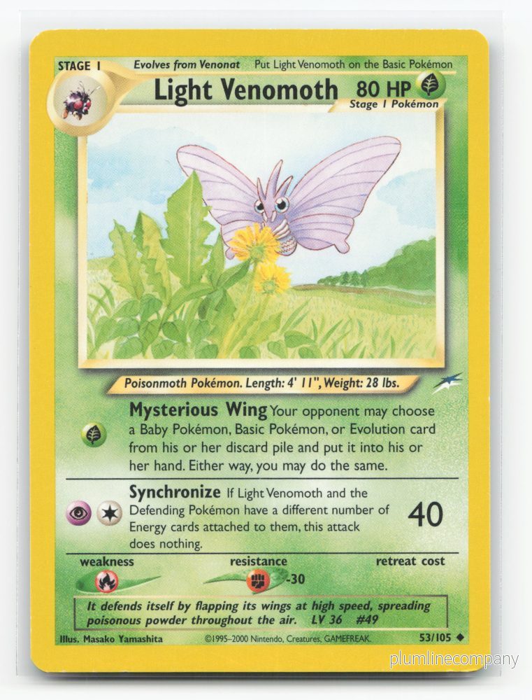 Light Venomoth 53/105 – Neo Destiny Light Venomoth 53/105 – Neo Destiny