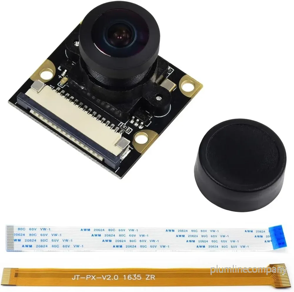 Waveshare Raspberry Pi Camera Module Kit 1080p Fisheye Lens med vidvinkelobjektiv för bredare synfält för alla versioner av Raspberry Pi Waveshare Raspberry Pi Camera Module Kit 1080p Fisheye Lens med vidvinkelobjektiv för bredare synfält för alla versioner av Raspberry Pi