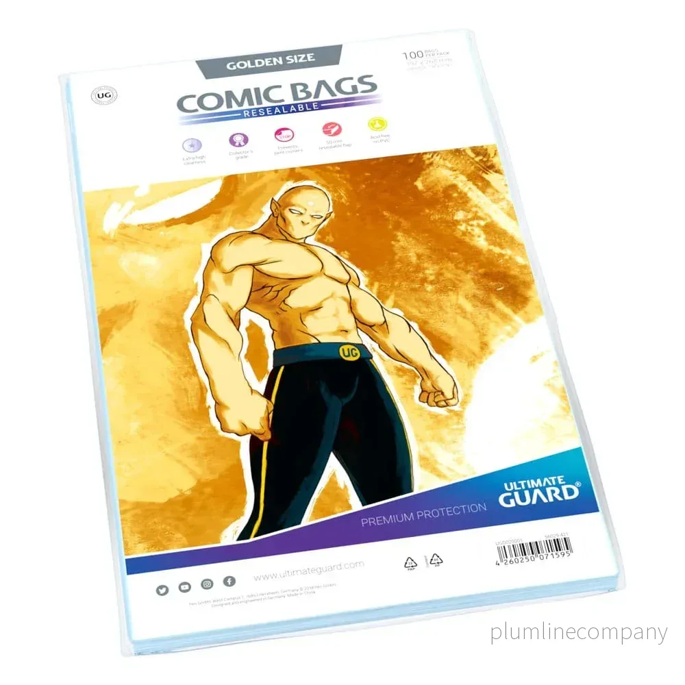 Ultimate Guard Comic Bags Resealable (100) - Golden Size - Bild 3