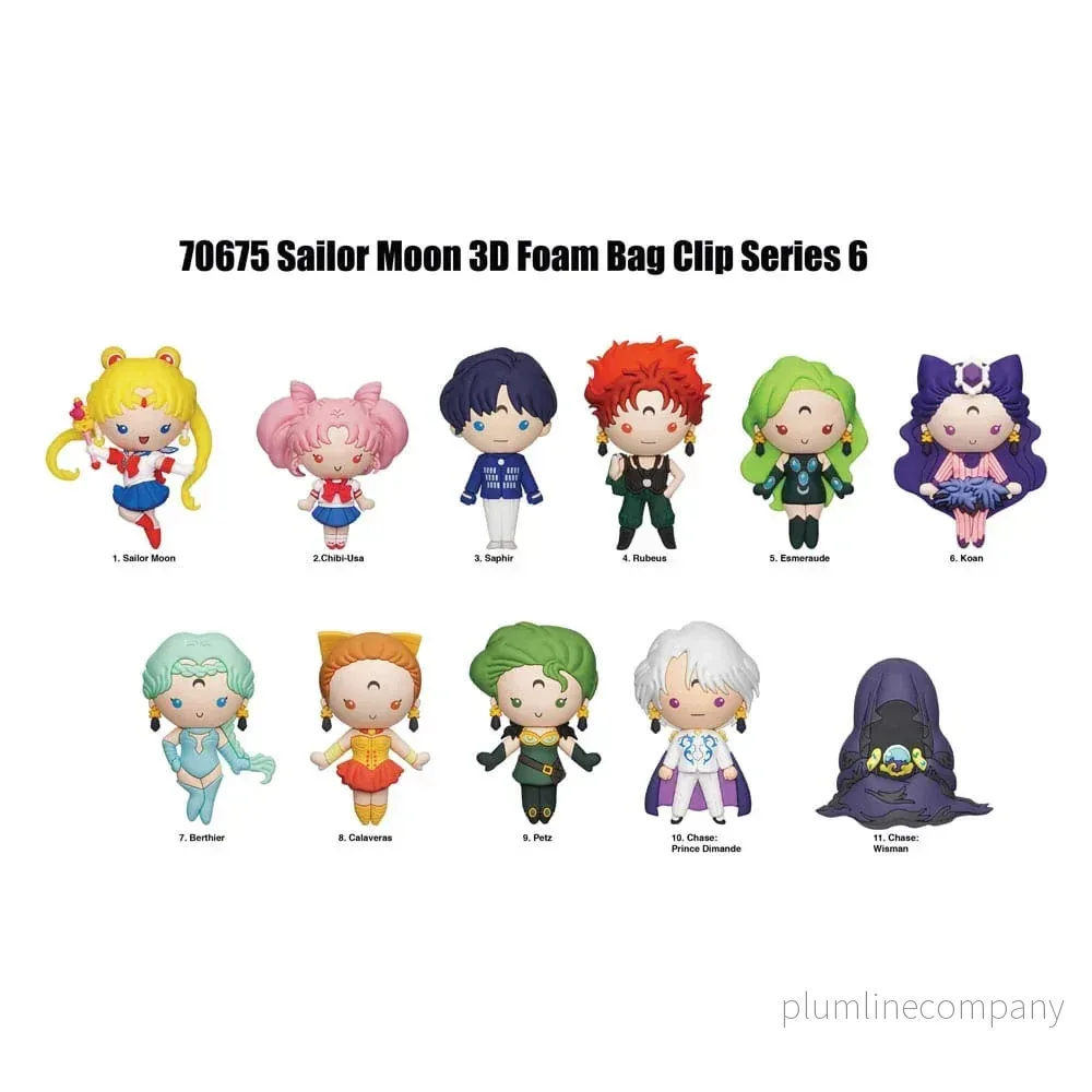 Sailor Moon 3D PVC Bag Clips Series 6 Display (24) Sailor Moon 3D PVC Bag Clips Series 6 Display (24)