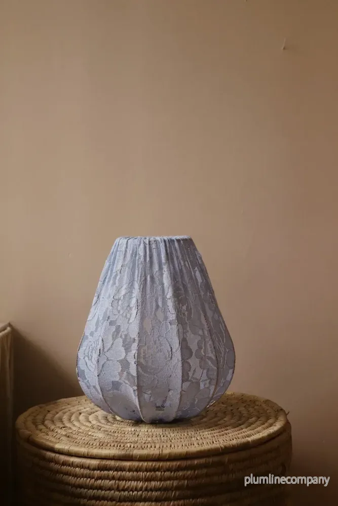 Lampskärm vintage spets 26 cm Blå Lampskärm vintage spets 26 cm Blå
