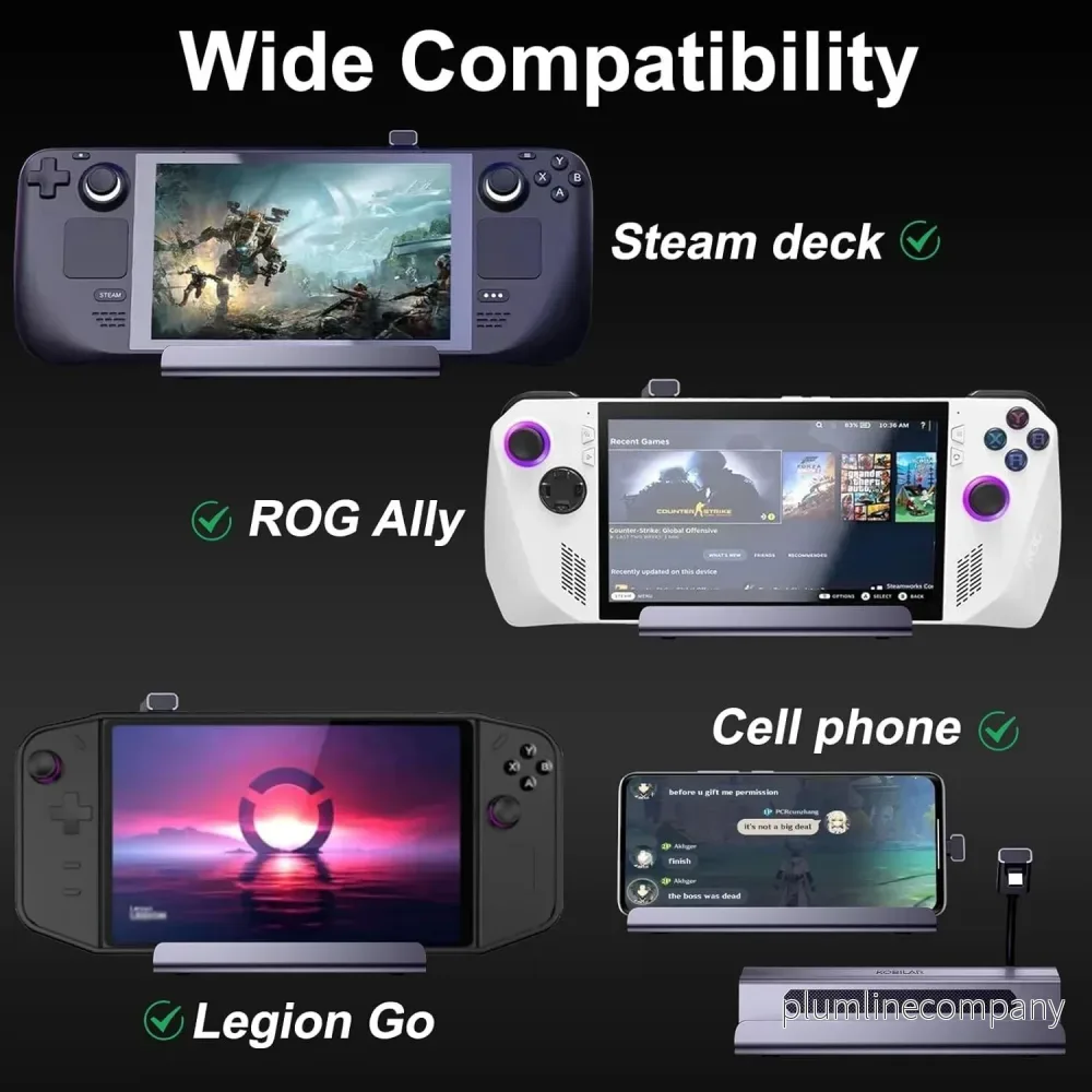 NÖRDIC Steam Deck dockningsstation 1 till 6 - 1xHDMI4K60Hz, 1xUSB-C PD100W, 3xUSB-A 3.0 5Gbps, 1xRJ45 GigaLAN - Bild 3