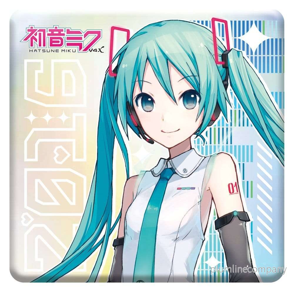 Hatsune Miku Holografisk Badge V4X 10th Anniversary Rainbow Limited Edition 8 cm