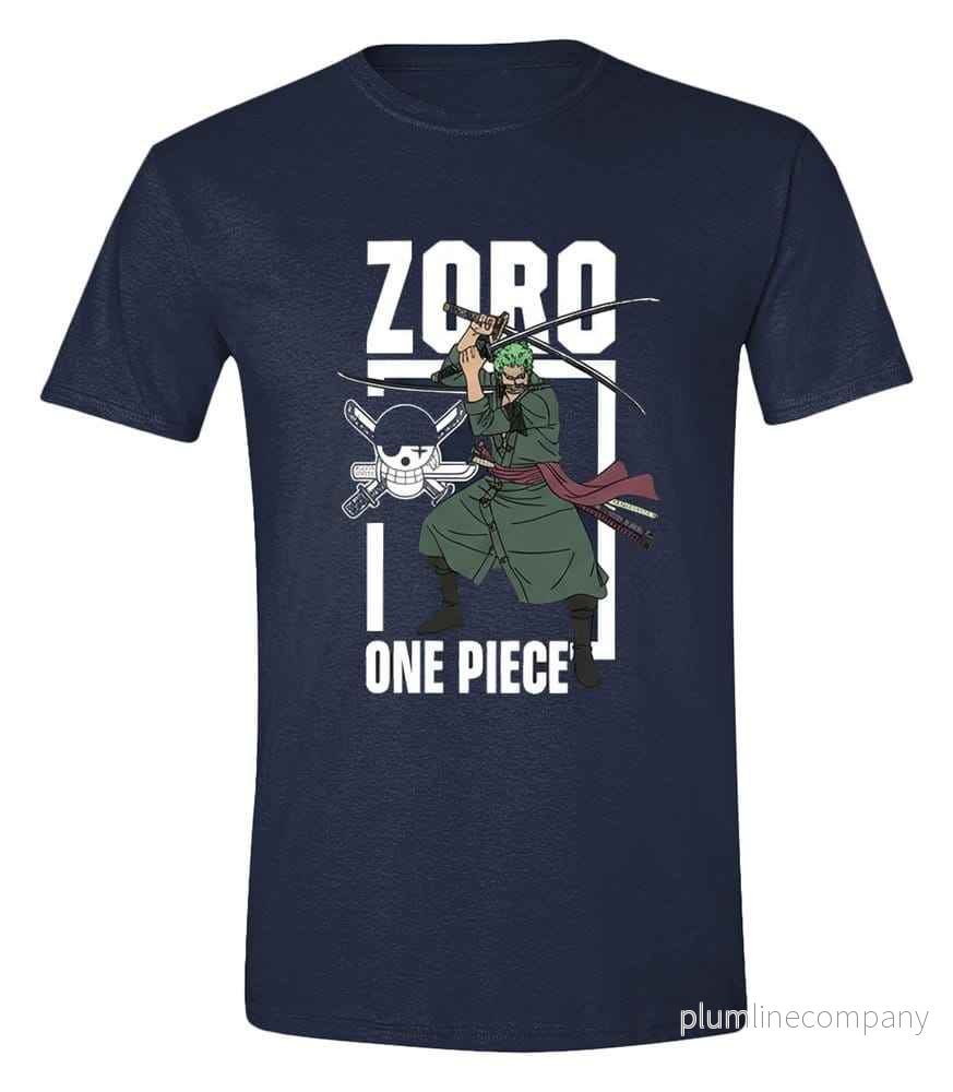 One Piece T-shirt Zoro – Officiell Licensierad, 100% Bomull, Flera Storlekar Tillgängliga
