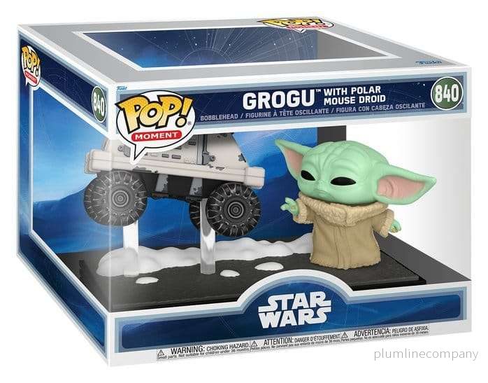 Star Wars: The Mandalorian and Grogu POP! Moment Figur Grogu with Polar Mouse Droid 9 cm - Bild 3