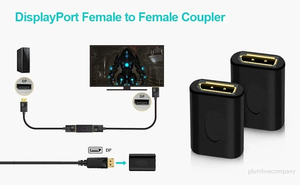 NÖRDIC Displayport 1.2 hona till hona koppling DisplayPort förlängare 4K60Hz - Bild 2