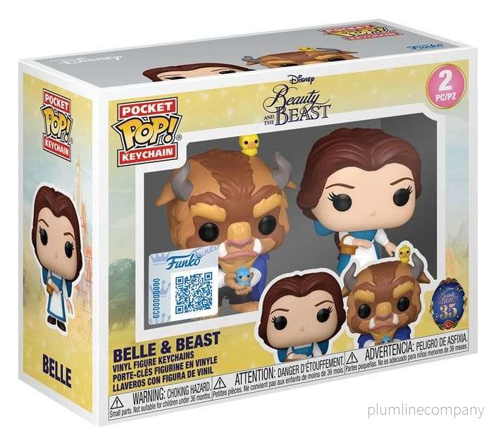 Beauty and the Beast POP! Vinyl Nyckelring 2-pack Belle & Beast 4 cm - Bild 2