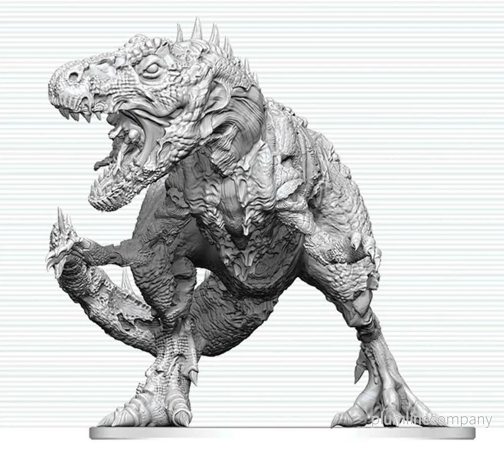 Dungeons & Dragons Nolzur’s Marvelous Miniatures Obehandlad Miniatyr Tyrannosaurus Zombie 20 cm