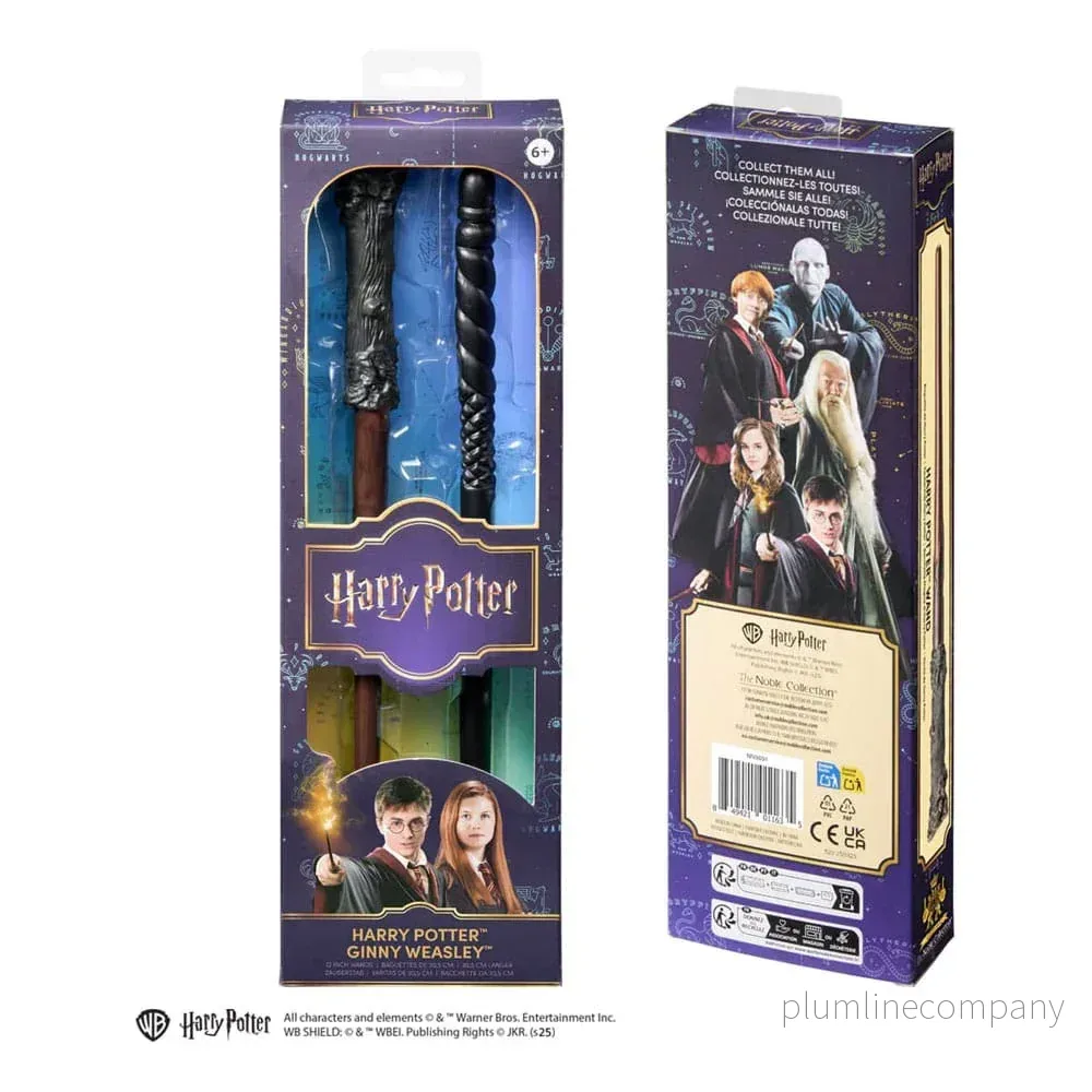Harry Potter Rollspelsstavar Tvåpack – Harry Potter & Ginny Weasley 30 cm