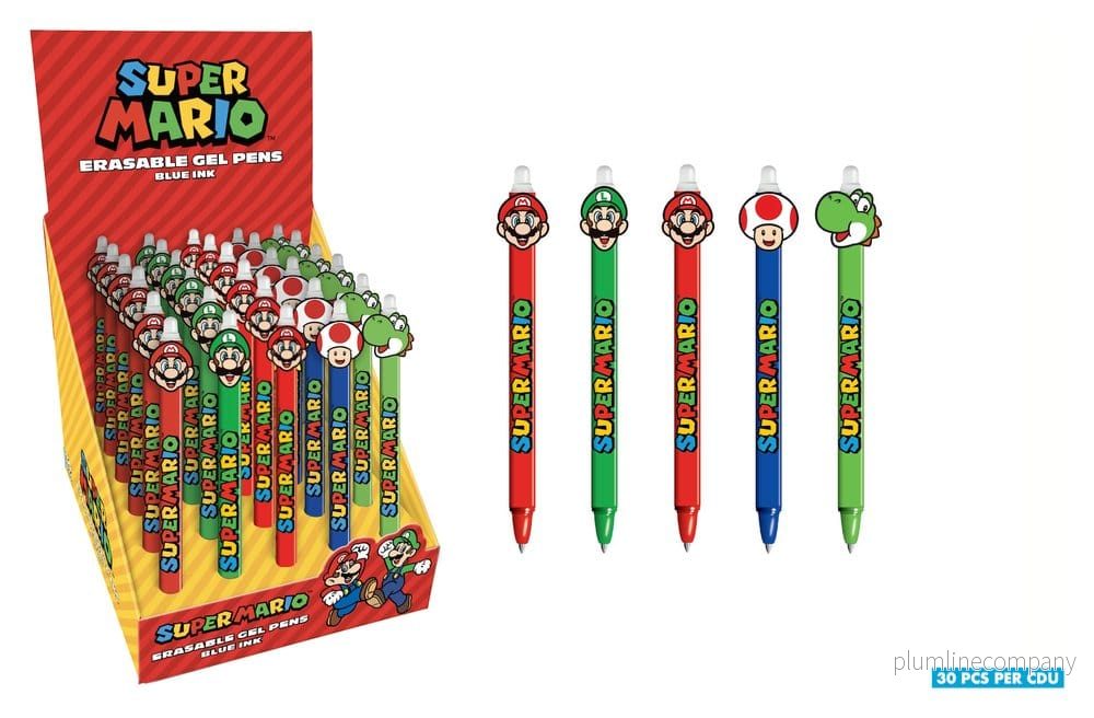 Super Mario Raderbar Gelpennedisplay (30 stycken) Super Mario Raderbar Gelpennedisplay (30 stycken)