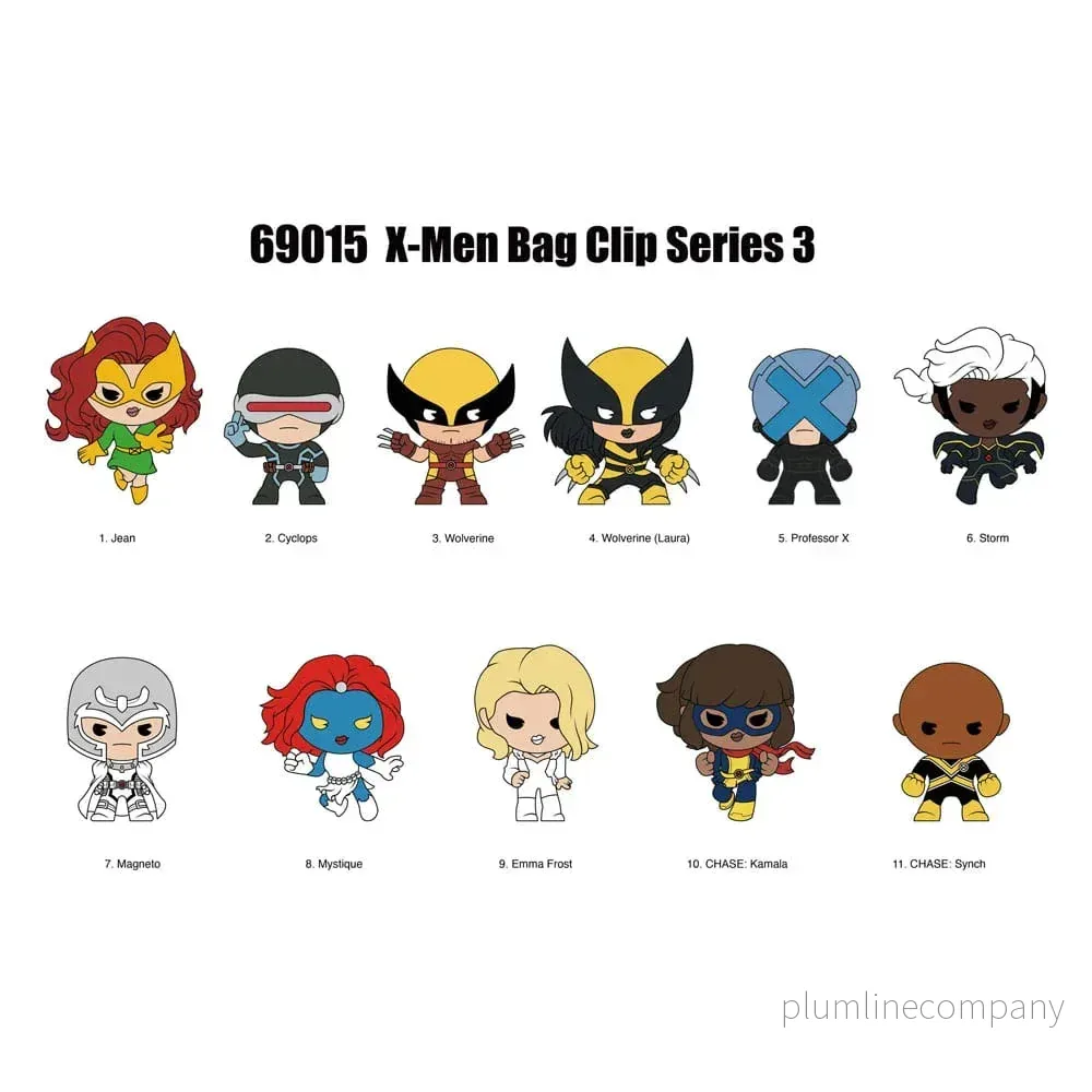 Marvel 3D Foam Bag Clips X-men Classic Series 3 Display (24) Marvel 3D Foam Bag Clips X-men Classic Series 3 Display (24)