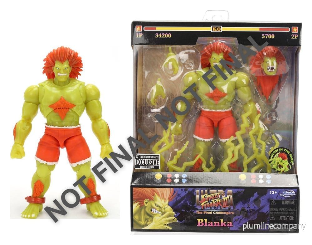 Street Fighter actionfigur II Blanka lysande 19 cm