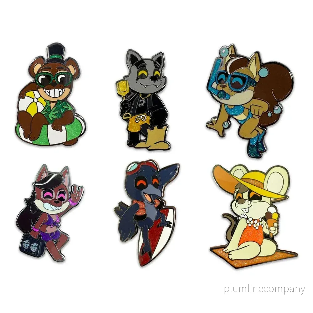 Five Nights at Freddy's Emalj Pins Set Popgoes Beach 3 cm (6) - Bild 2