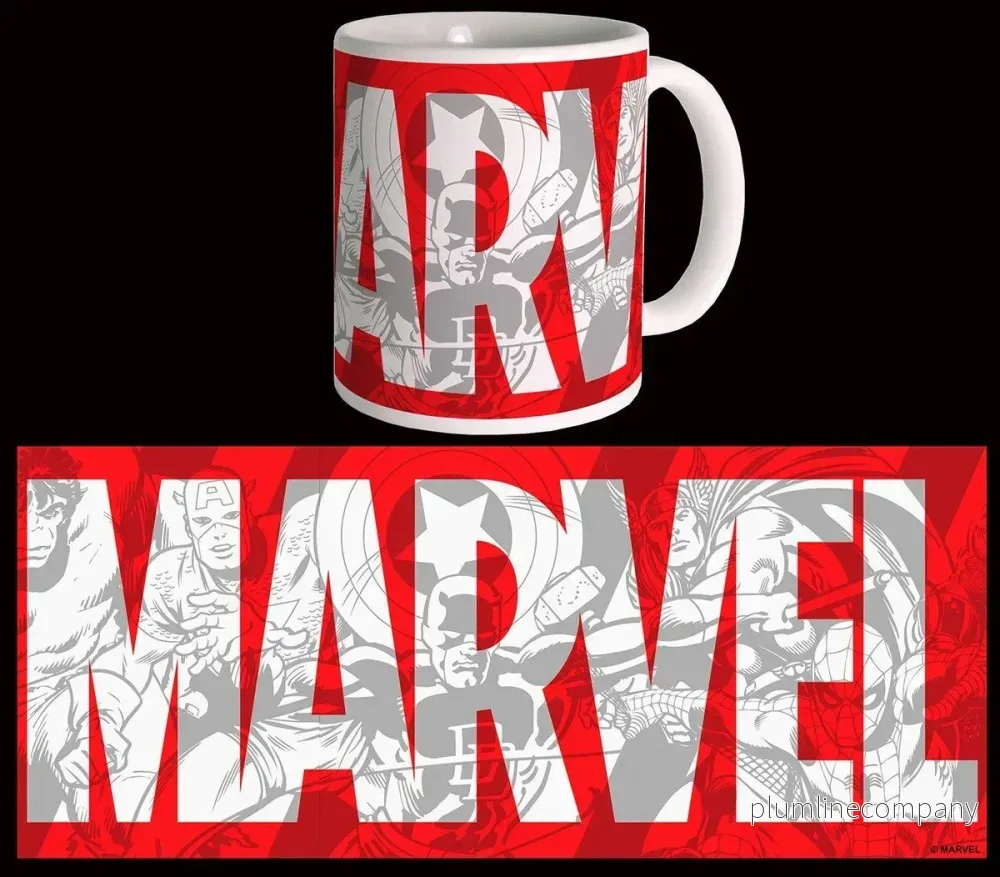 Marvel Comics Mugg med Stort Logotyp Marvel Comics Mugg med Stort Logotyp