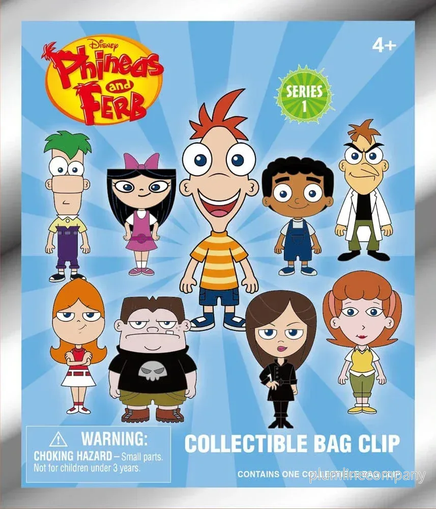 Phineas och Ferb 3D Foam Bag Clips Series 1 Display (24) - Bild 3