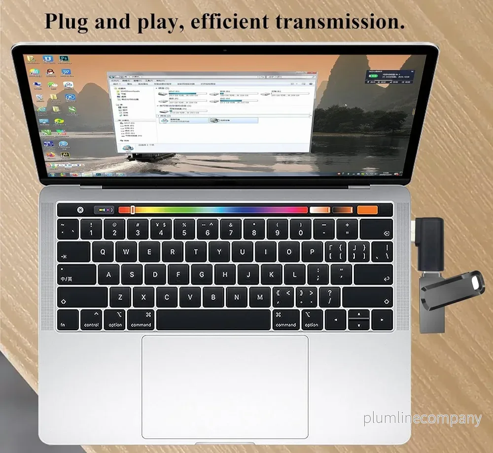 NÖRDIC USB-C hona till USB-A hane vinklad adapter 90 grader - Bild 3