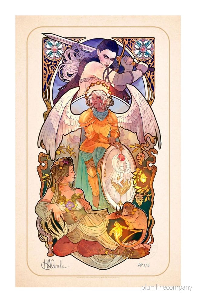 Critical Role Konsttryck Ashley Johnson: 10-årsjubileums Art Nouveau-illustrationer 46 x 28 cm – oförpackad Critical Role Konsttryck Ashley Johnson: 10-årsjubileums Art Nouveau-illustrationer 46 x 28 cm – oförpackad