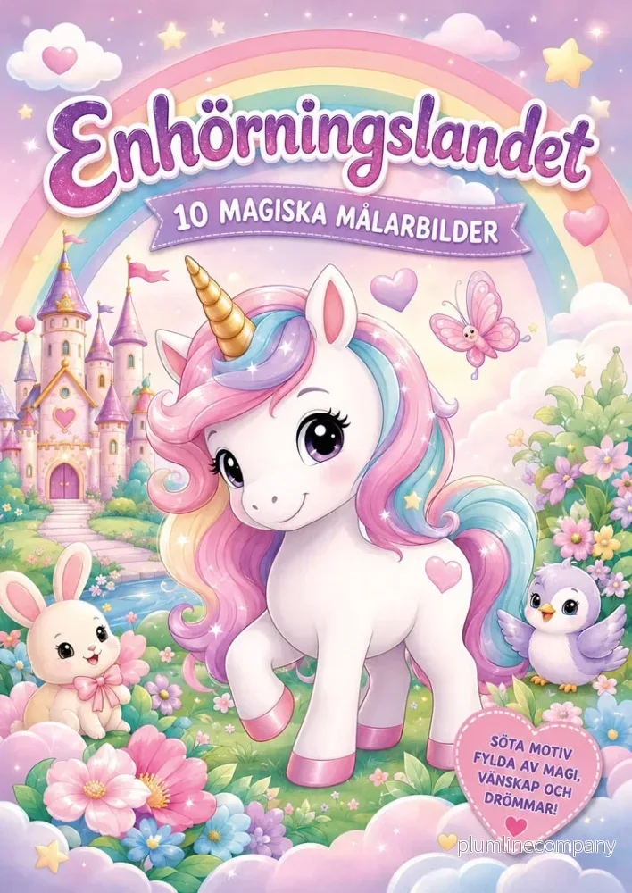 Enhörningslandet – 10 magiska målarbilder Enhörningslandet – 10 magiska målarbilder