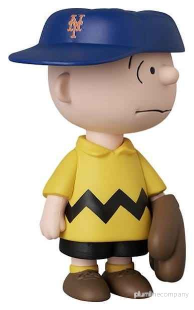 MLB × Peanuts UDF PVC-figur New York Mets Charlie Brown 9 cm - Bild 2