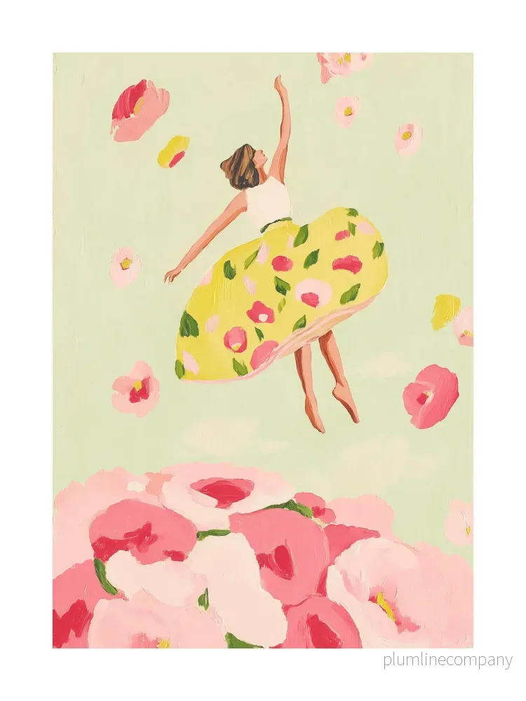 Floral Skirt in Bloom Poster