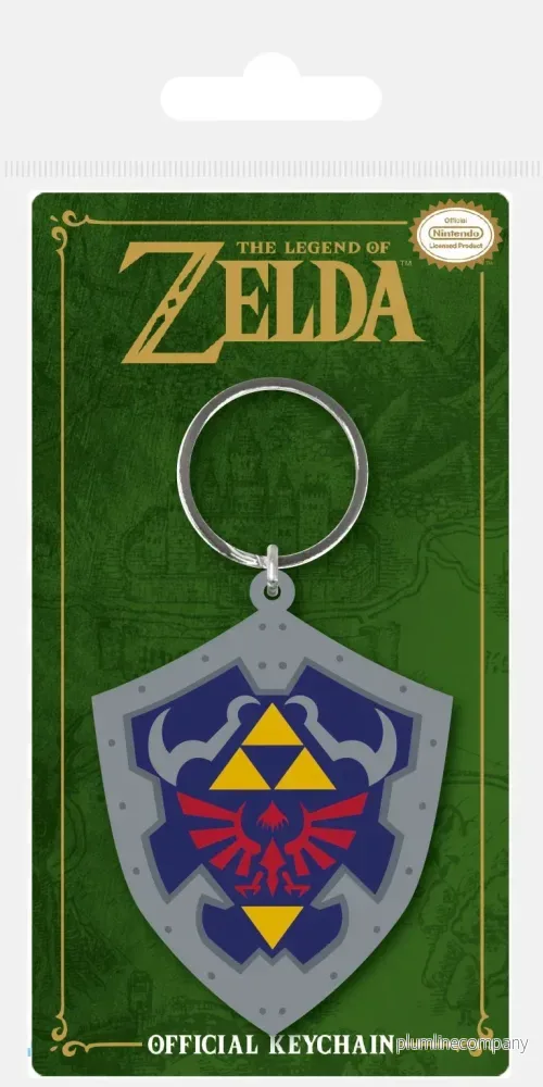 Legend of Zelda Gumminyckelring Hylian Shield 6 cm Legend of Zelda Gumminyckelring Hylian Shield 6 cm