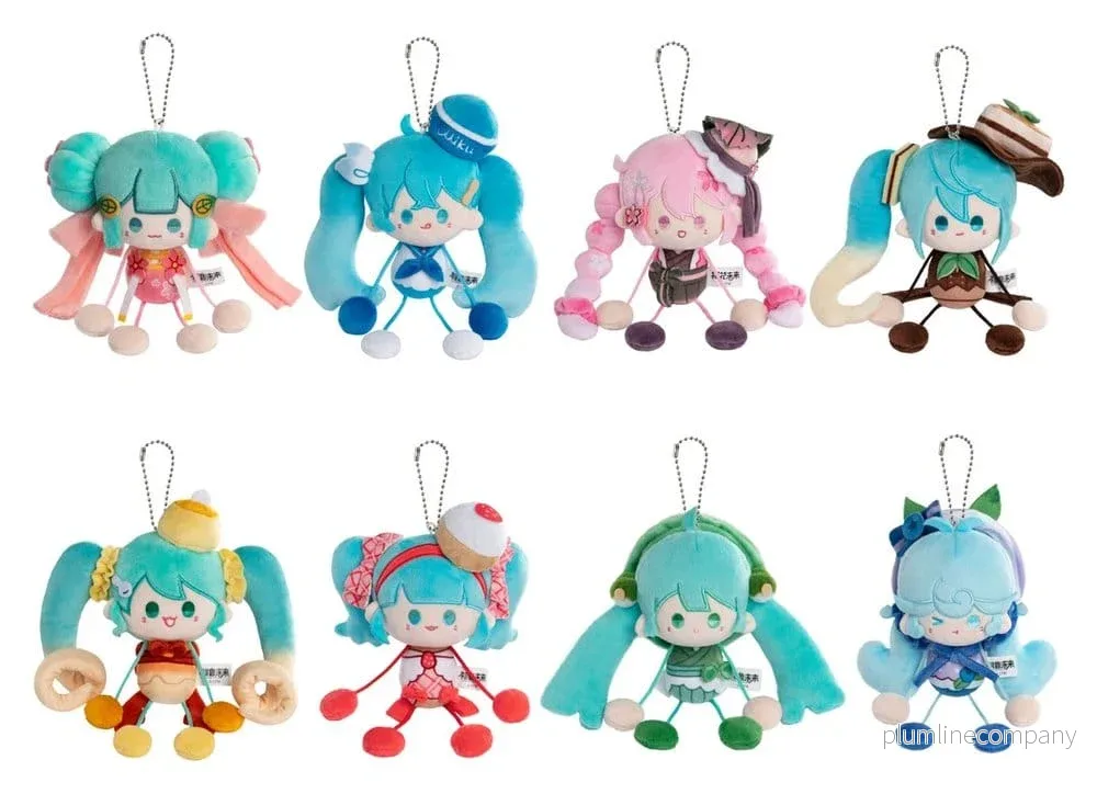 Hatsune Miku Mini gosedjur Blind Box 8 cm Display (8 stycken)