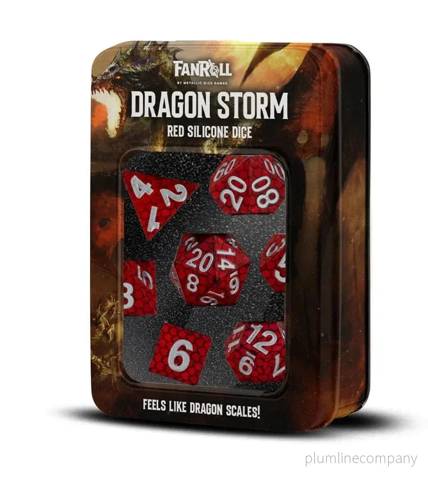 Dragon Storm Sharp Edge Silikon Tärningsset Röd Drakeskal (7) - Bild 3