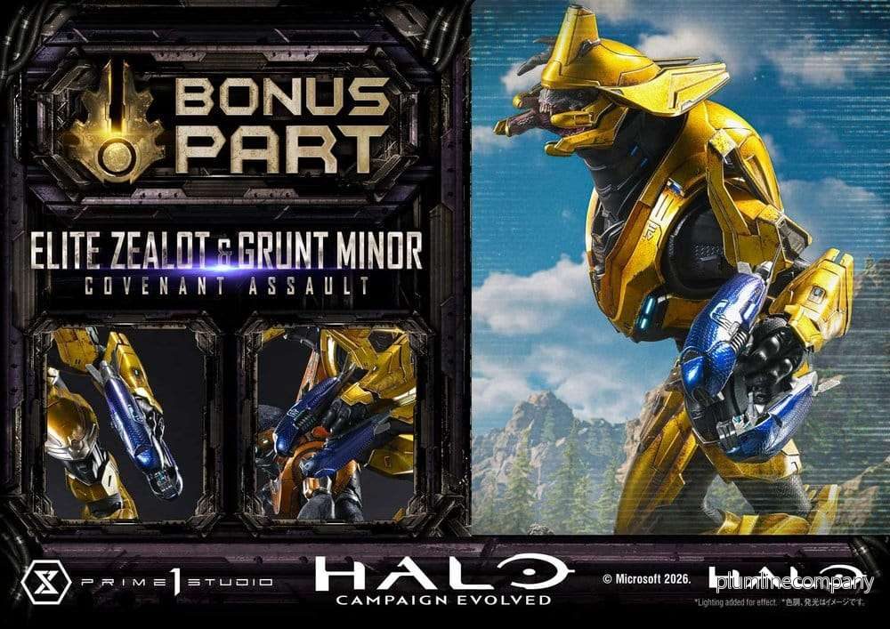 Halo: Campaign Evolved Ultimate Premium Masterline 1/4 Statue Elite Zealot & Grunt Minor: Covenant Assault Bonus Version 81 cm - Bild 3