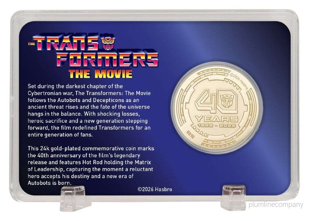 Transformers samlarmynt The Movie 40th Anniversary Limited Edition 24K guldpläterat - Bild 3