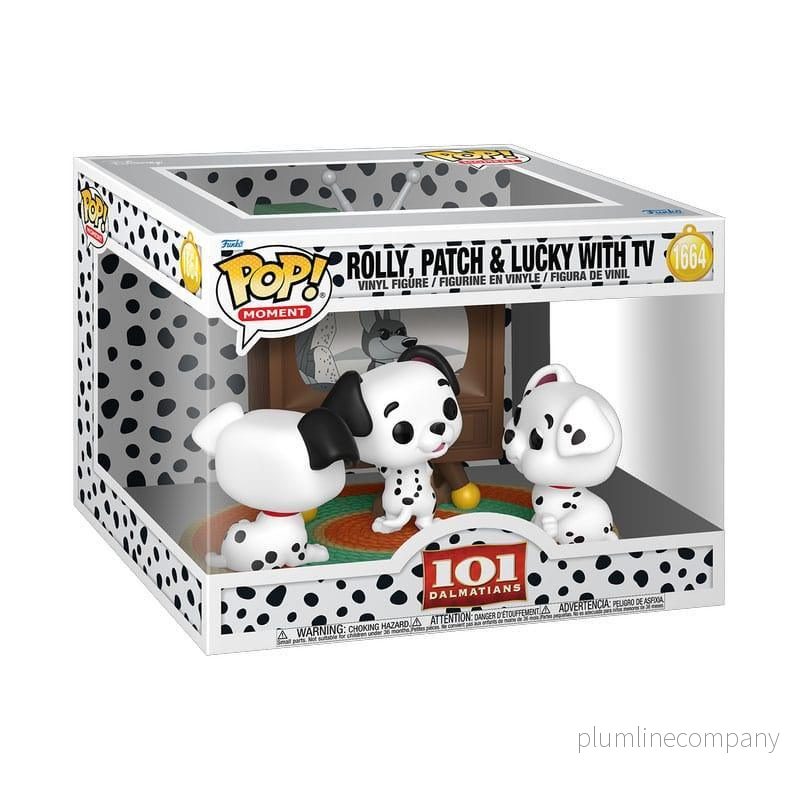 One Hundred and One Dalmatians POP Moment Figurer Rolly, Patch & Lucky med TV 9 cm - Bild 3