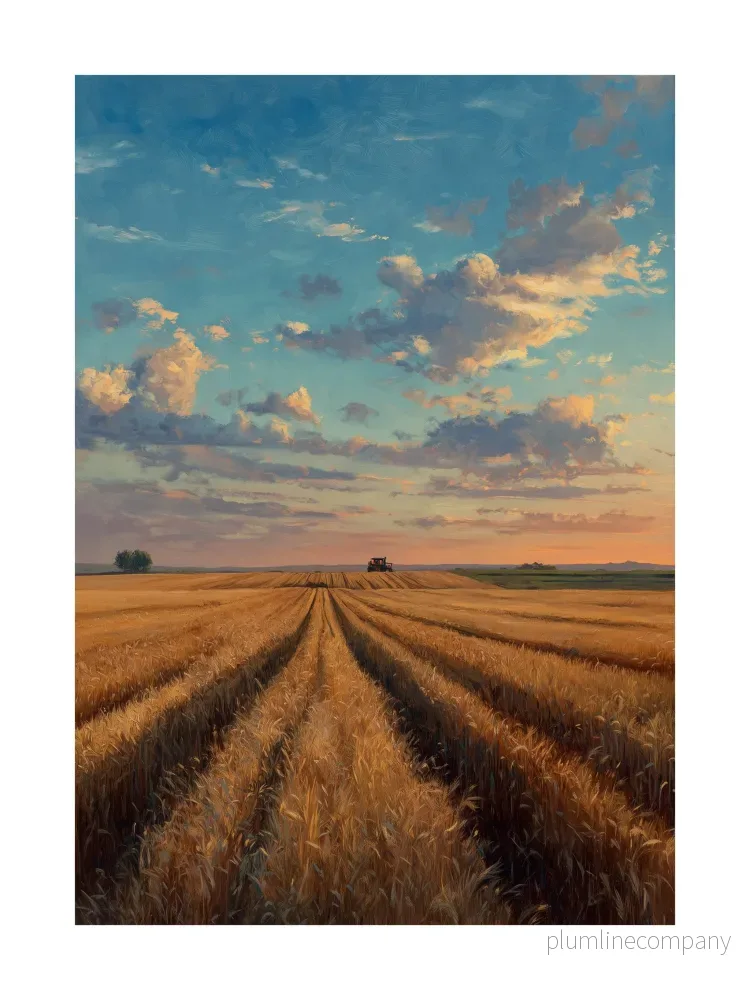Golden Wheat Field Poster