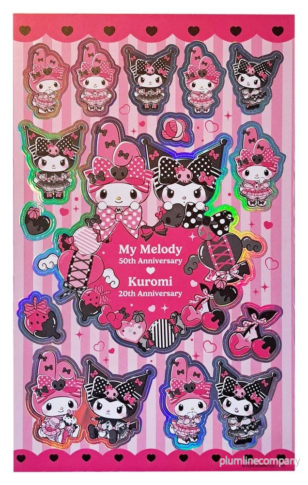 Sanrio Pink Black Party Series Klistermärkespack Kuromi & My Melody Sanrio Pink Black Party Series Klistermärkespack Kuromi & My Melody