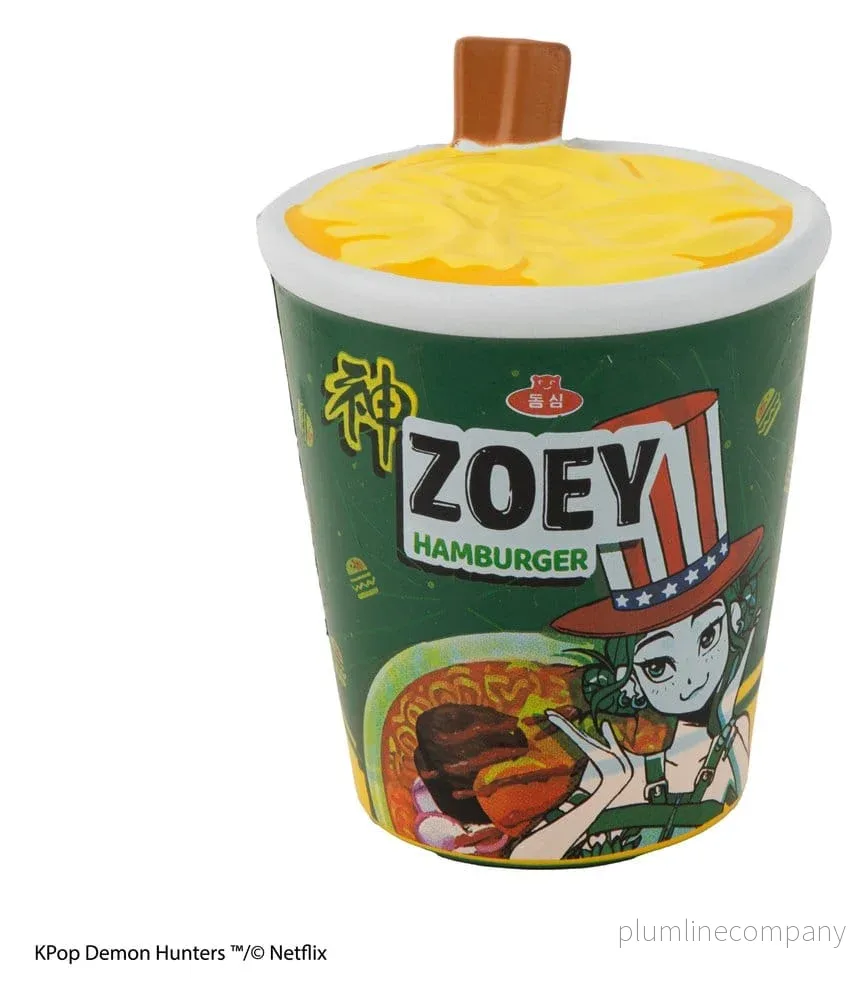 KPop Demon Hunters Mjuk Antistressfigur Zoey Hamburger Noodles KPop Demon Hunters Mjuk Antistressfigur Zoey Hamburger Noodles