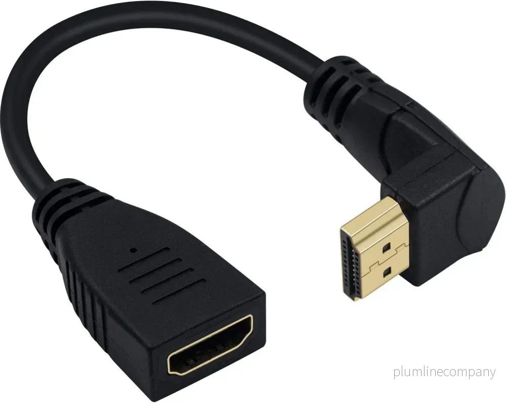 NÖRDIC vinklad HDMI adapter 8K60Hz 4k120Hz 48Gbps hane till hona HDMI2.1 15cm NÖRDIC vinklad HDMI adapter 8K60Hz 4k120Hz 48Gbps hane till hona HDMI2.1 15cm
