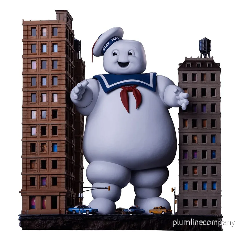Ghostbusters Diorama-statyn Stay Puft Marshmallow Man 74 cm Ghostbusters Diorama-statyn Stay Puft Marshmallow Man 74 cm
