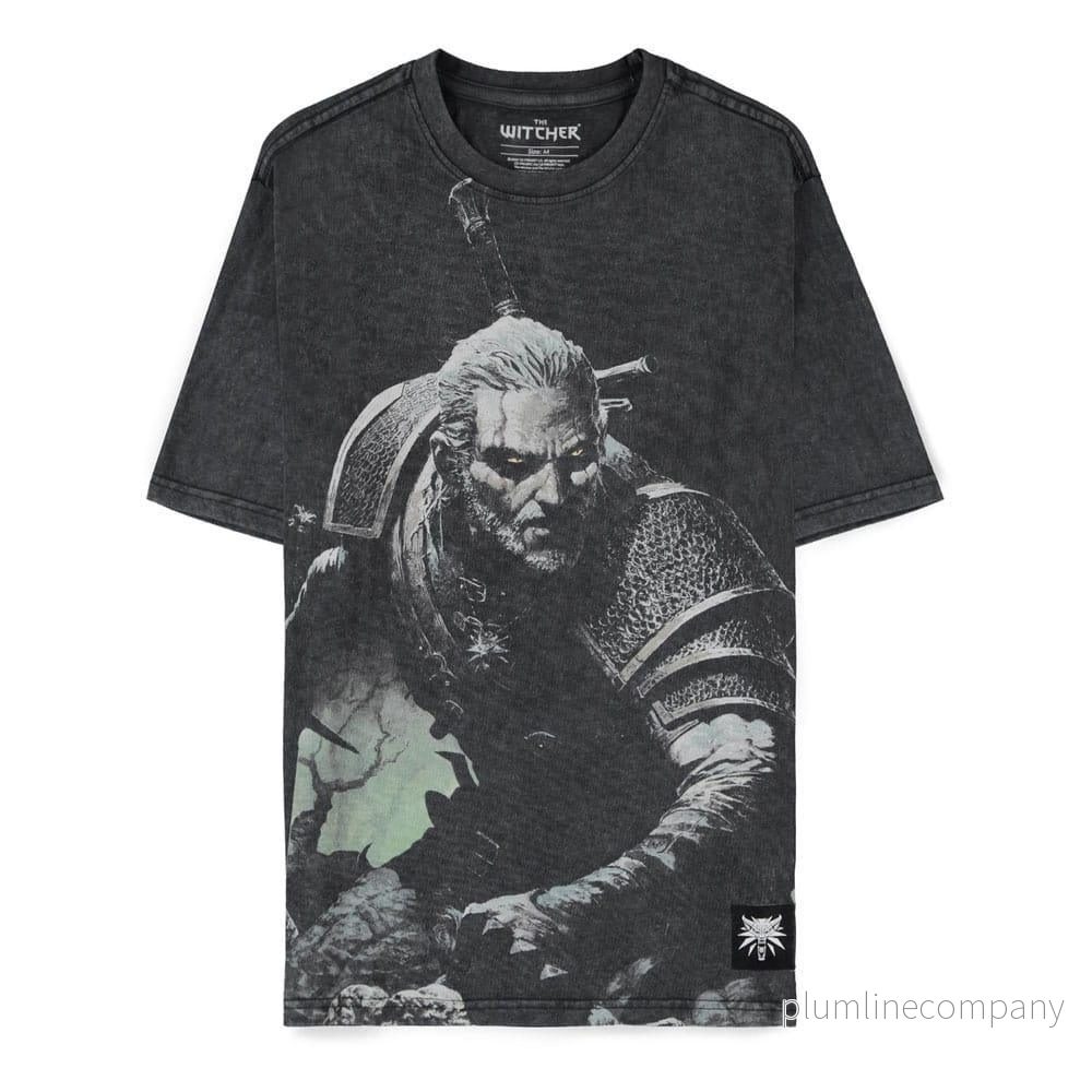 The Witcher Wild Hunt T-Shirt Geralt Washed The Witcher Wild Hunt T-Shirt Geralt Washed