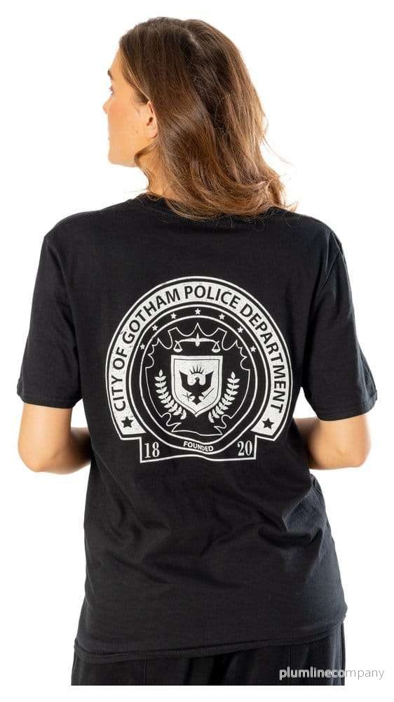 Batman T-shirt Arkham City GCPD Front Back Batman T-shirt Arkham City GCPD Front Back