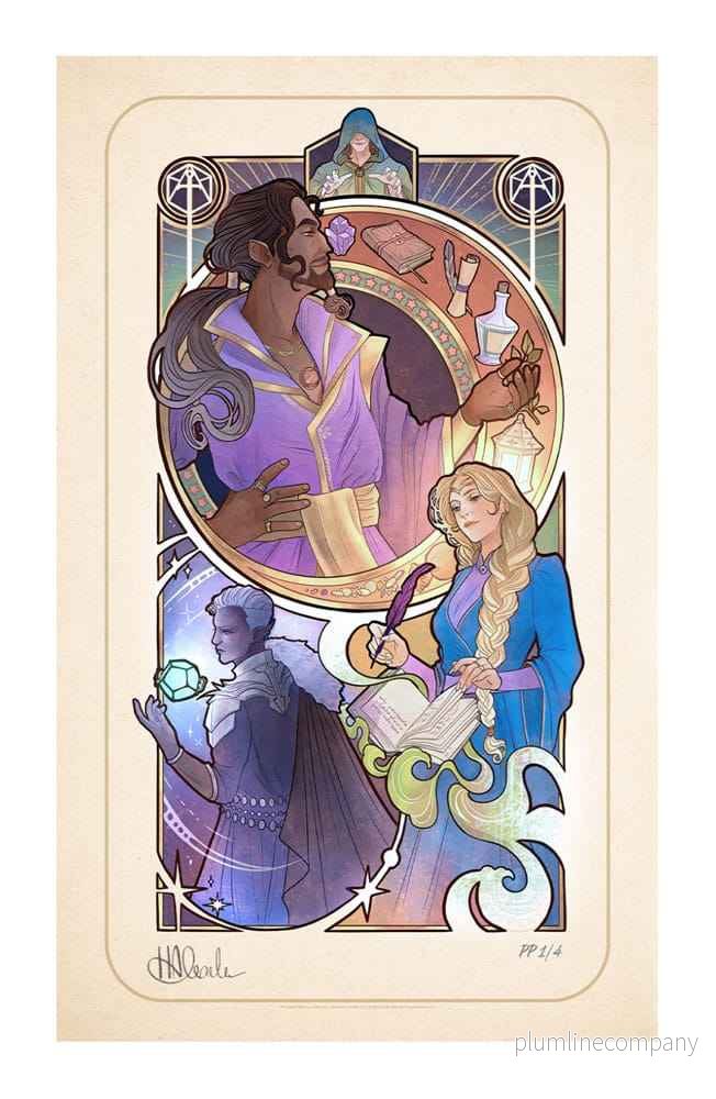 Critical Role Konsttryck Matthew Mercer: 10-årsjubileum Art Nouveau Illustrationer 46 x 28 cm – oframad Critical Role Konsttryck Matthew Mercer: 10-årsjubileum Art Nouveau Illustrationer 46 x 28 cm – oframad