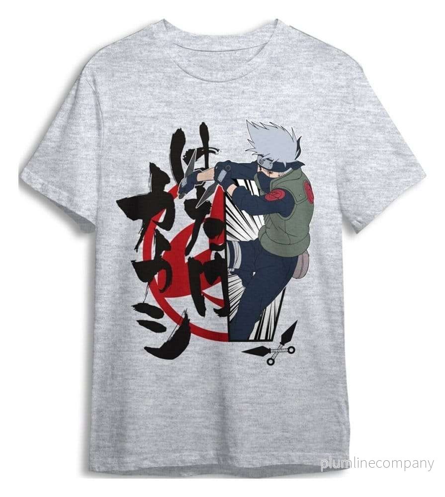 Naruto T-shirt Kakashi Grå Naruto T-shirt Kakashi Grå