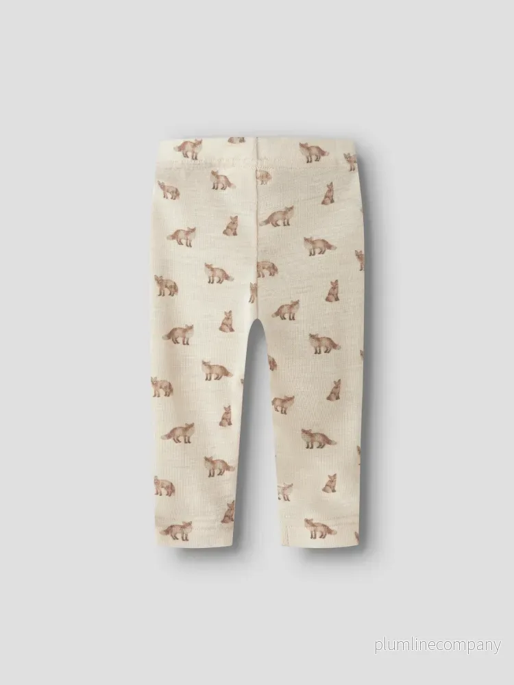 Ull-leggings - NBMNALU WO/MO SLIM LEGGING LIL NOOS - Turtledove FOX - Bild 2