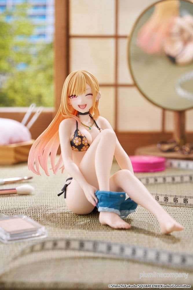 My Dress-Up Darling Desktop Cute PVC-figur Marin Kitagawa (Measured Swimsuit Ver.) Nyutgåva 13 cm - Bild 2