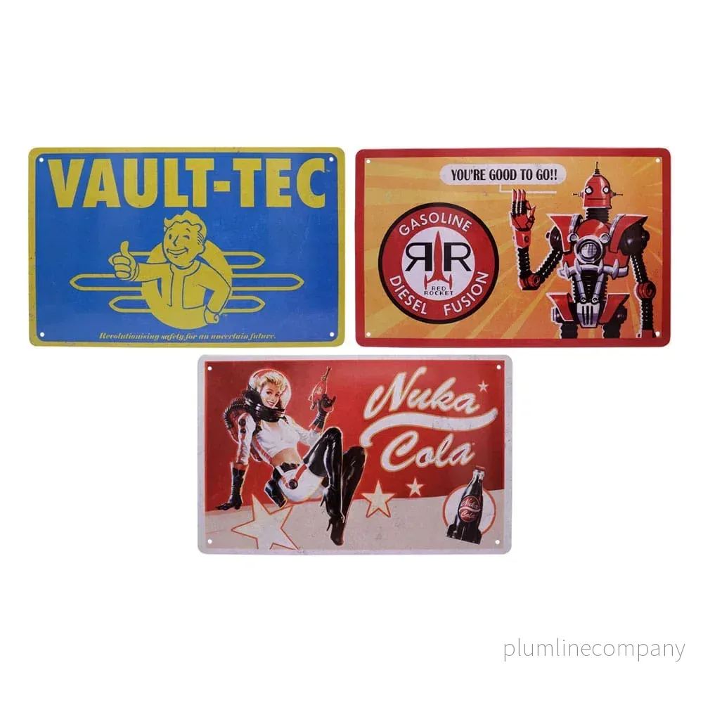 Fallout Plåtskyltar 3-Pack - Bild 2