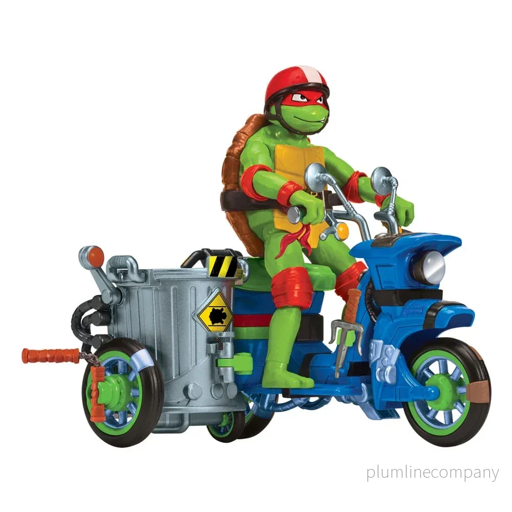 Teenage Mutant Ninja Turtles: Mutant Mayhem Action Figur Raphael & Scooter med Sidovagn 11 cm Teenage Mutant Ninja Turtles: Mutant Mayhem Action Figur Raphael & Scooter med Sidovagn 11 cm