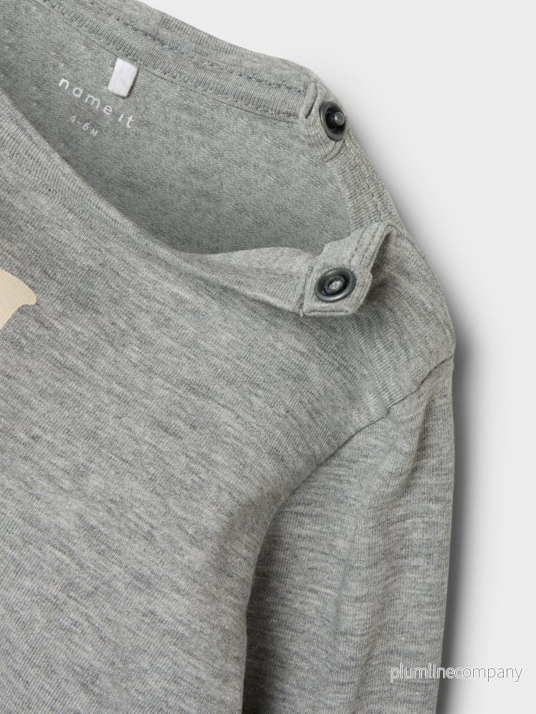 SISTA CHANSEN - Baby t-shirt - NBMLARA LS TOP - Grey Melange - Bild 2