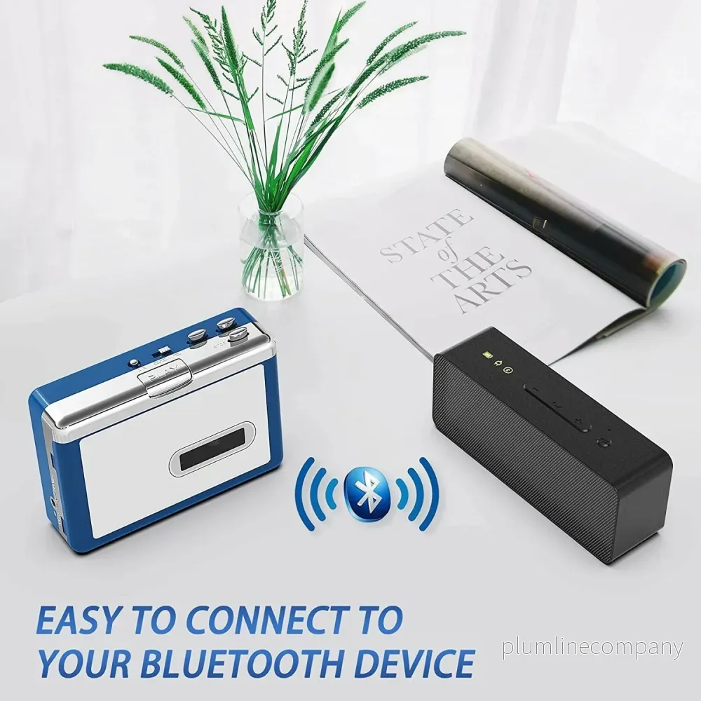 Ezcap Bluetooth-kassettspelare, Walkman-bandspelare med 3,5 mm utgång och hörlurar - Bild 3