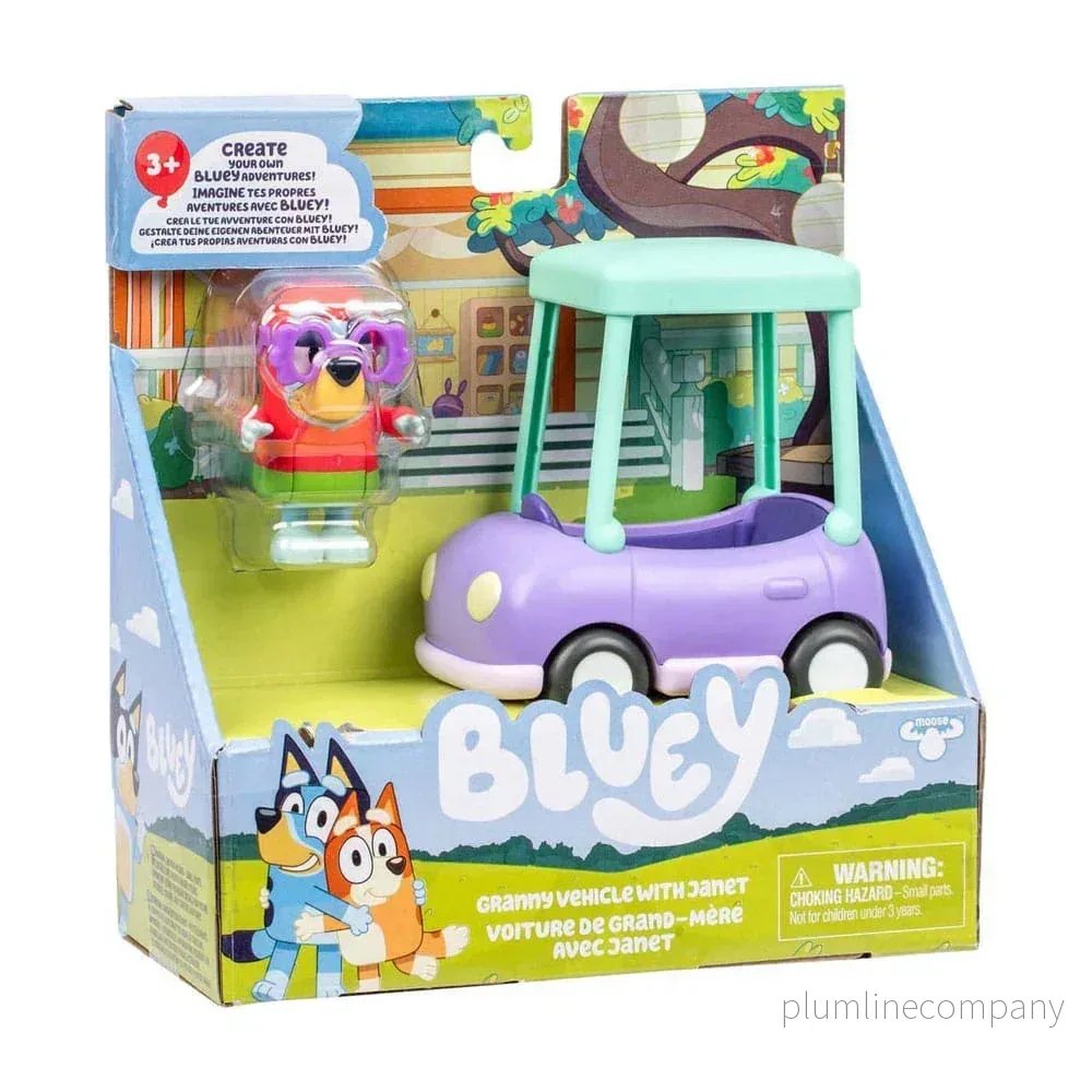 Bluey Mini Figur Playset: Janet & Granny Bil - Bild 3