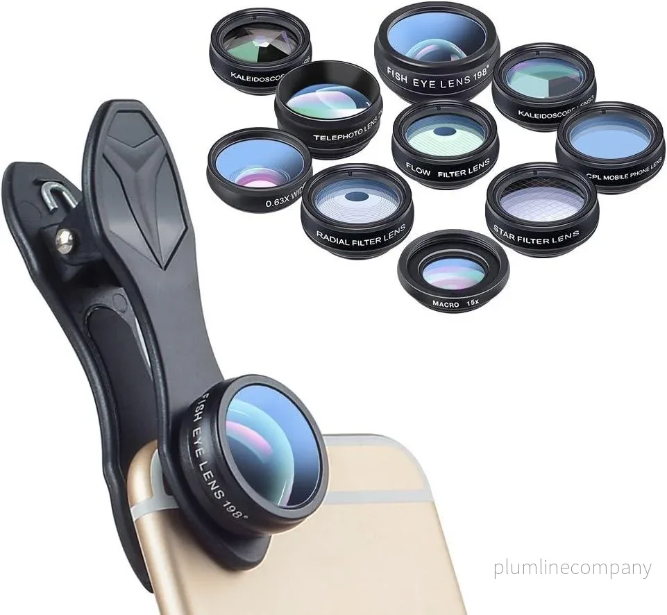 APEXEL 10-i-1 Premium Linssats Kompatibel med Smartphones – Bytbara Linser