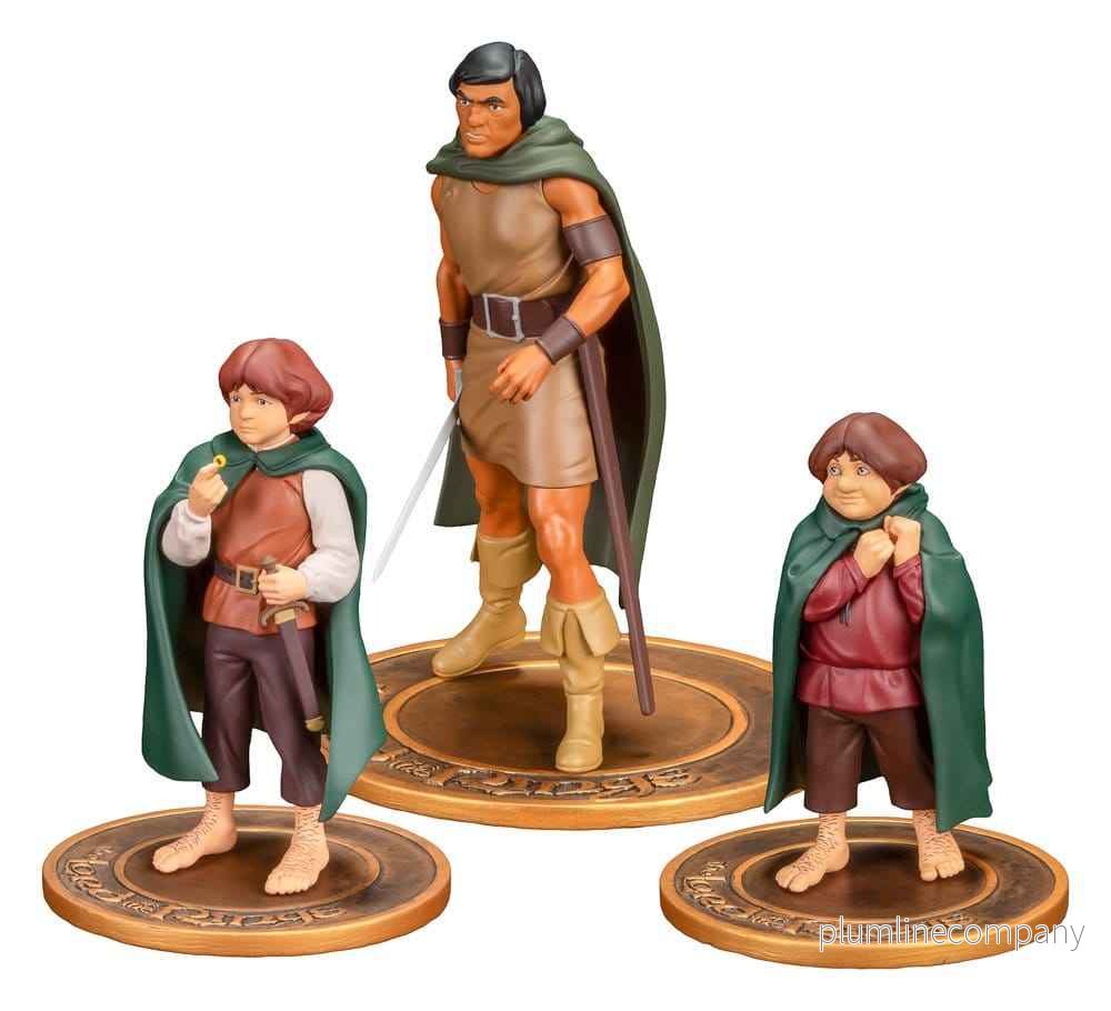Sagan om Ringen Animerade Film PVC-Figurer 3-Pack Frodo, Aragorn och Samwise - Bild 2